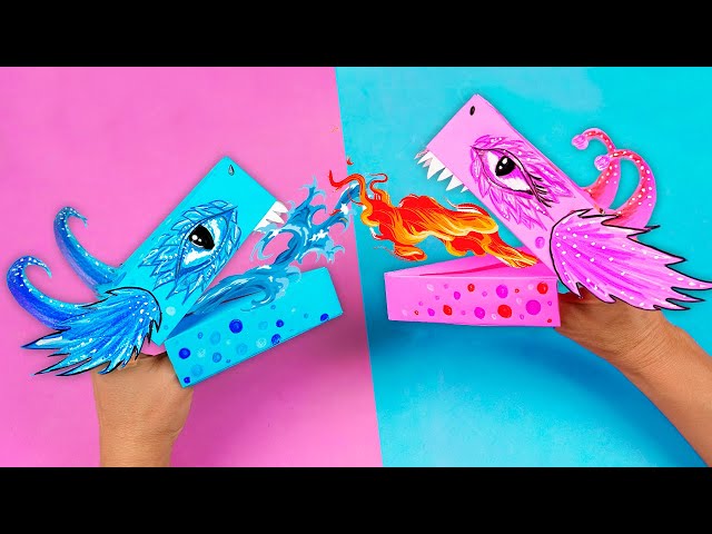 Как сделать дракона на руку из Tik Tok. Оригами кукла из бумаги