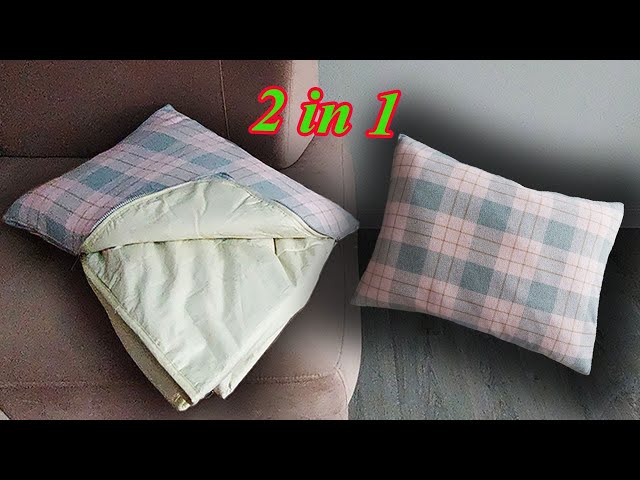 Неожиданный трюк превращает одеяло в подушку. Как сделать подушку-одеяло