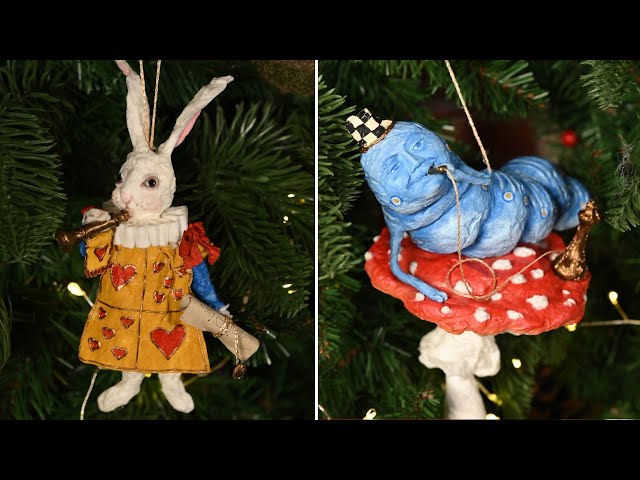 Ватные игрушки своими руками. Алиса в стране чудес - часть 2: кролик-глашатай и Синяя Гусеница