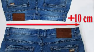 Хитрый трюк по незаметному увеличению размера джинсов. Как расширить джинсы в поясе