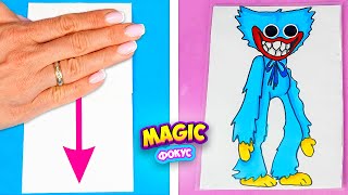2 невероятных фокуса с рисунком Хаги Ваги. Трюки и их секреты Poppy Playtime