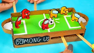 Настольная игра футбол Амонг Ас из картона своими руками
