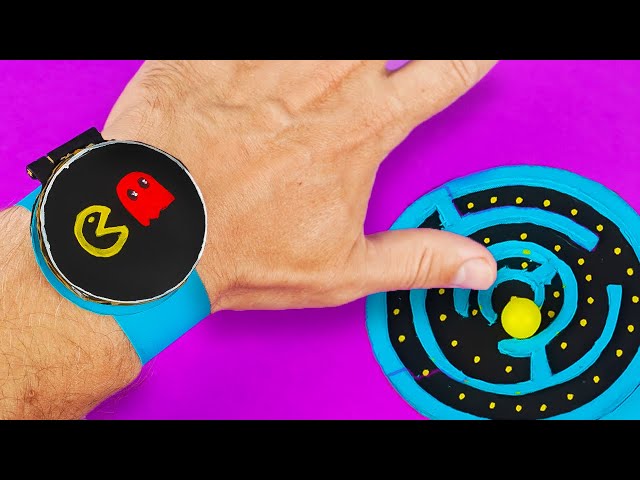 Как сделать часы Pac Man из бумаги своими руками