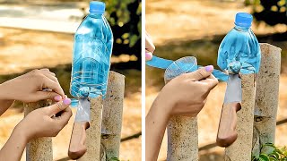 Переработка жестяных банок и пластиковых бутылок в полезные вещи