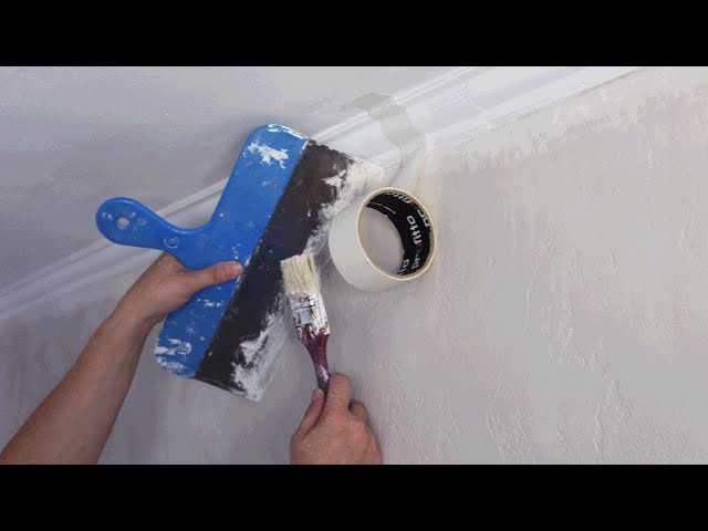 Как не испачкать галтели при покраске стен
