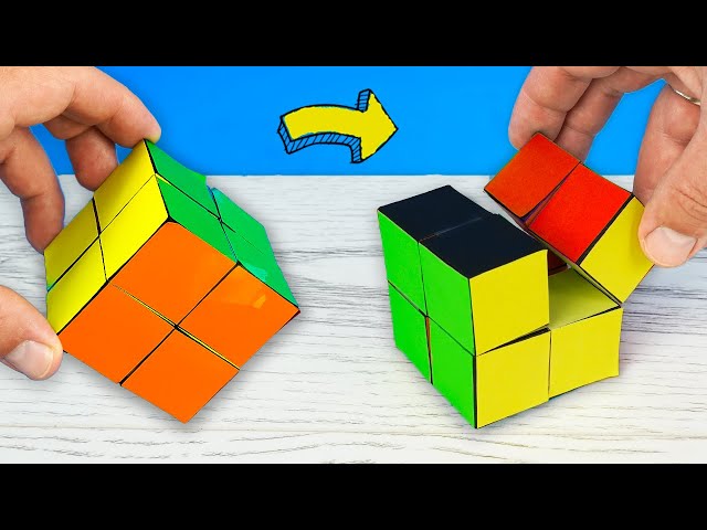 Как сделать антистресс из бумаги кубик Рубика. Поделки оригами своими руками