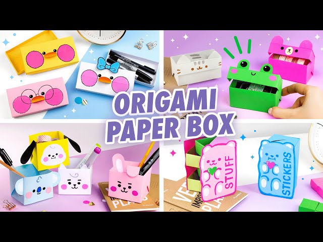 4 идеи оригами коробочек из бумаги