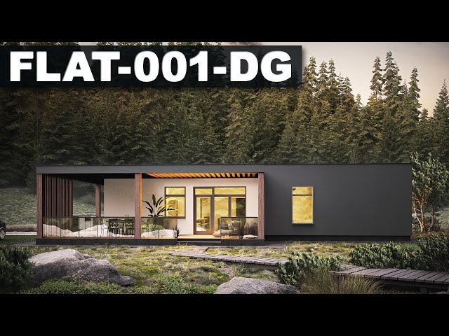 Проект одноэтажного дома FLAT-001-DG