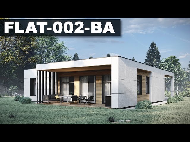 Проект одноэтажного дома FLAT-002-BA