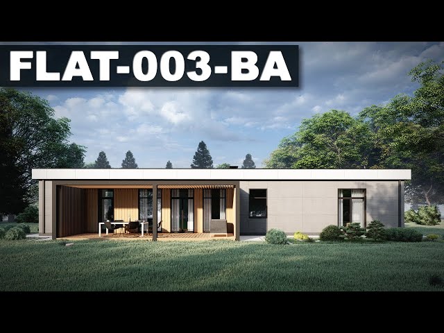 Проект одноэтажного дома FLAT-003-BA
