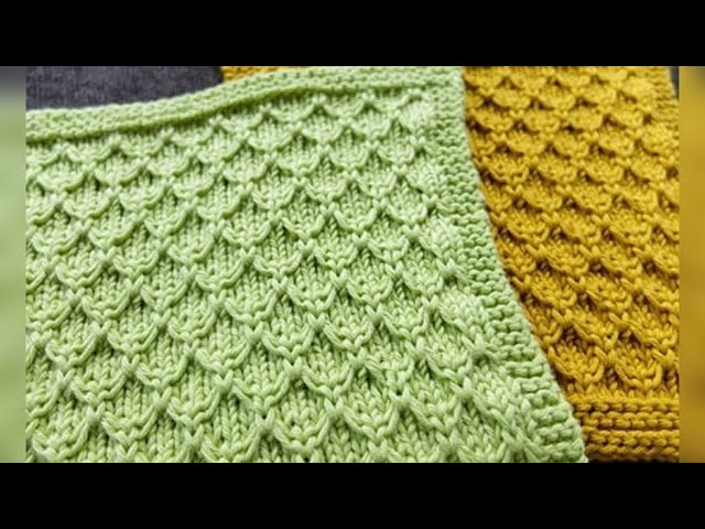 Рельефный объемный узор спицами для вязания свитера, джемпера, кардигана, пледа.
